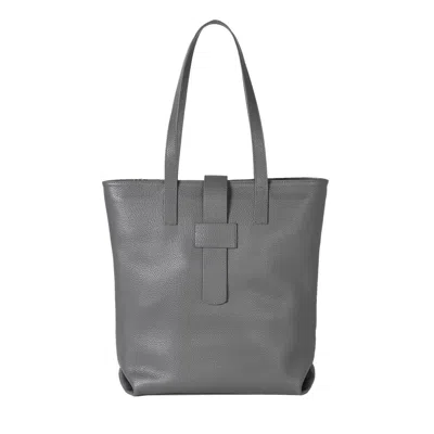 Laura Olaru Women's Ioana Dark Grey Leather Shoulder Bag