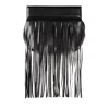 Laura Olaru Women's Laura Black Tassel Maxi Clutch Bag With Fringes In Black