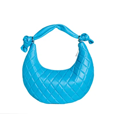 Laura Olaru Women's Mara Quilted Blue Leather Bag
