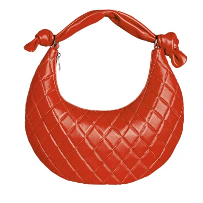 Laura Olaru Women's Mara Quilted Red Leather Bag