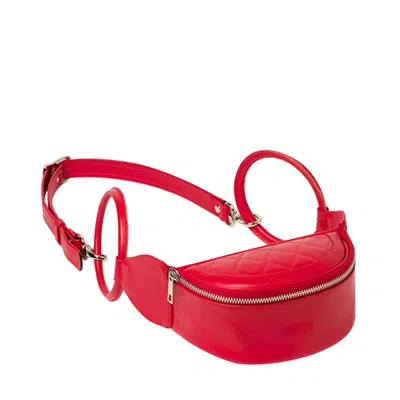 Laura Olaru Women's Nadia Quilted Red Leather Belt Bag