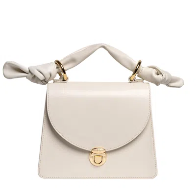 Laura Olaru Women's Neutrals Ava Cream Leather Bag In Black/white
