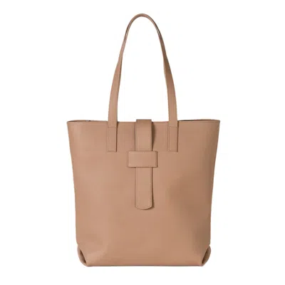 Laura Olaru Women's Neutrals Ioana Nude Leather Shoulder Bag In Black/brown