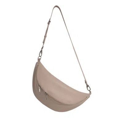 Laura Olaru Women's Neutrals Otilia Oversized Crossbody Cream Leather Bag In Multi