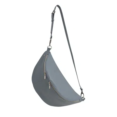Laura Olaru Women's Otilia Oversized Crossbody Grey Leather Bag In Gray