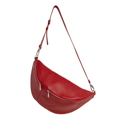 Laura Olaru Women's Otilia Oversized Crossbody Red Leather Bag