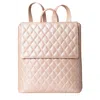Laura Olaru Women's Pink / Purple Antonia Quilted Pearly Pink Leather Backpack In Pink/purple