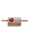 Laura Olaru Women's Pink / Purple Tria Pearly Pink Leather Belt Bag With Red Heart Attached In Pink/purple