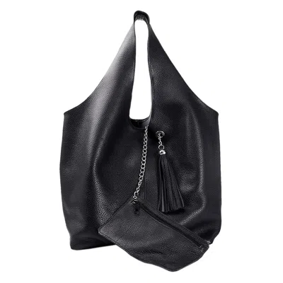 Laura Olaru Women's Sack Black Textured-leather Bag