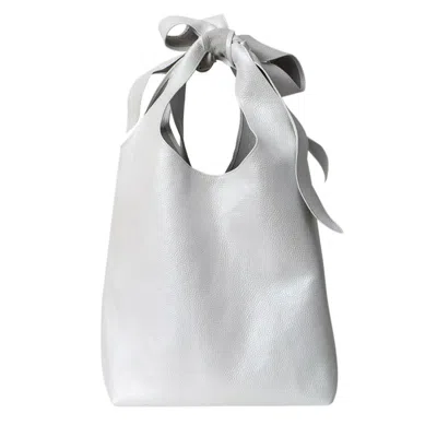 Laura Olaru Women's Sack White Pearl Textured-leather Bag