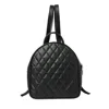 Laura Olaru Women's Smiley Quilted Black Leather Backpack In Black