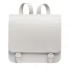 Laura Olaru Women's Square Light Grey Leather Backpack In Grey