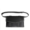 Laura Olaru Women's Zelda Black Leather Belt Bag With Staples In Black