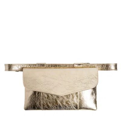 Laura Olaru Women's Zelda Gold Leather Belt Bag