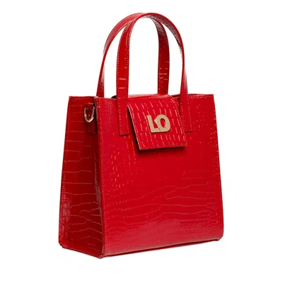 Laura Olaru Women's Zitta Red Croco Leather Bag