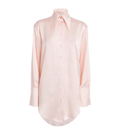 Laura Pitharas Silk Oversized-collar Shirt