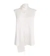 Laura Pitharas Silk-tie Sleeveless Shirt In Ivory