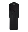 Laura Pitharas Wool Double-breasted Coat In Black