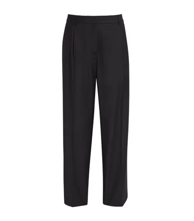 Laura Pitharas Wool Hipster Trousers In Black