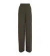 Laura Pitharas Wool Wide-leg Trousers In Green