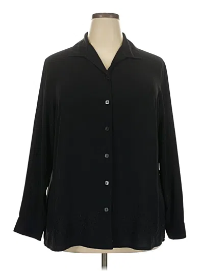 Pre-owned Laura Scott 3/4 Sleeve Blouse In Black