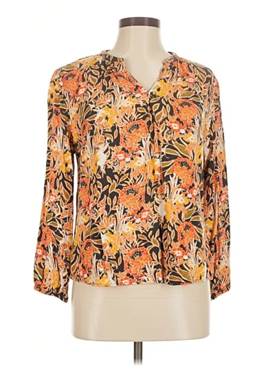Pre-owned Laura Scott 3/4 Sleeve Blouse In Orange