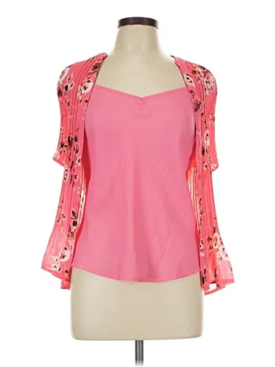 Pre-owned Laura Scott 3/4 Sleeve Blouse In Pink