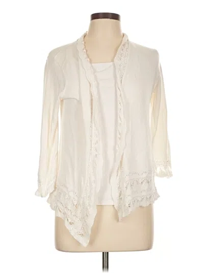 Pre-owned Laura Scott 3/4 Sleeve Blouse In White