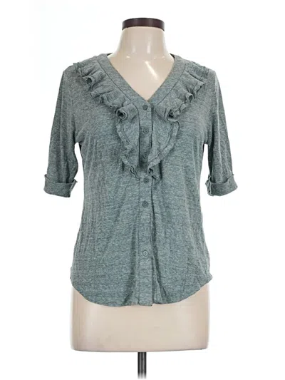 Pre-owned Laura Scott 3/4 Sleeve T-shirt In Gray