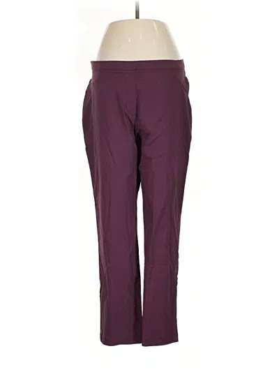 Pre-owned Laura Scott Active Pants In Burgundy