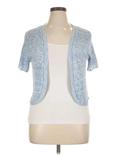 Pre-owned Laura Scott Cardigan Sweater In Blue
