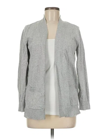 Pre-owned Laura Scott Cardigan Sweater In Gray