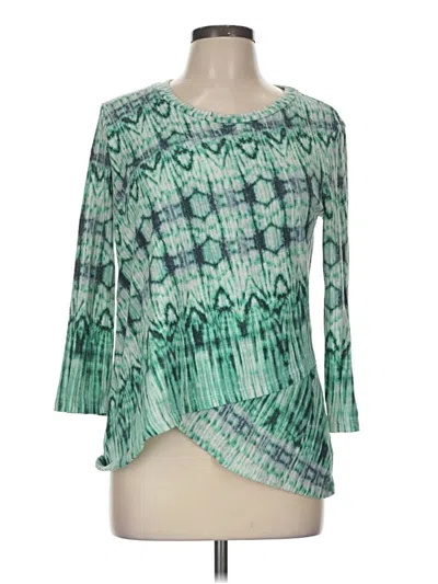 Pre-owned Laura Scott Cardigan Sweater In Green