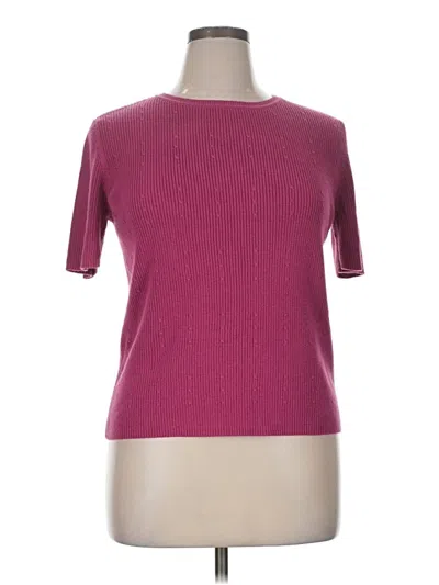 Pre-owned Laura Scott Cardigan Sweater In Pink