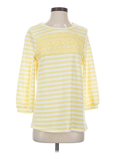 Pre-owned Laura Scott Cardigan Sweater In Yellow