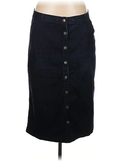 Pre-owned Laura Scott Denim Skirt In Black