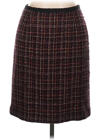 Pre-owned Laura Scott Formal Skirt In Burgundy