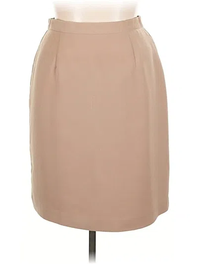 Pre-owned Laura Scott Formal Skirt In Tan