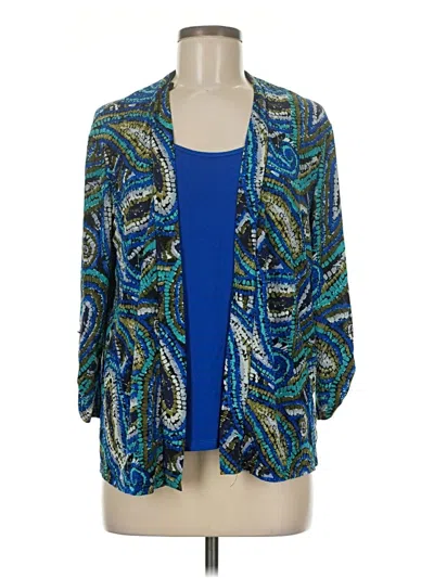 Pre-owned Laura Scott Kimono In Blue