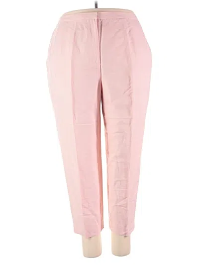 Pre-owned Laura Scott Linen Pants In Pink