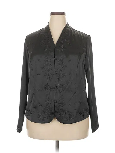 Pre-owned Laura Scott Long Sleeve Blouse In Black