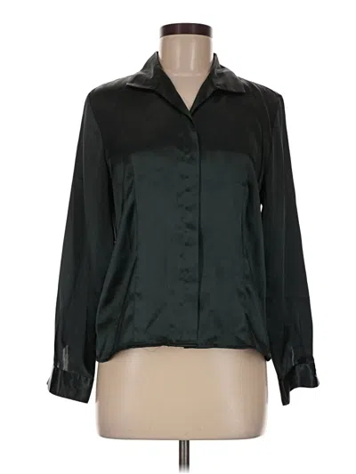 Pre-owned Laura Scott Long Sleeve Blouse In Black
