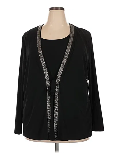 Pre-owned Laura Scott Long Sleeve Blouse In Black