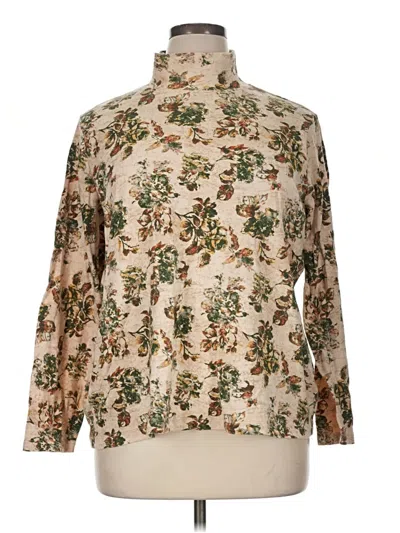Pre-owned Laura Scott Long Sleeve Blouse In Ivory