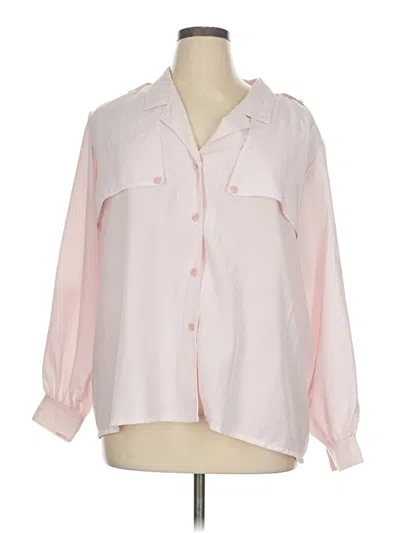 Pre-owned Laura Scott Long Sleeve Blouse In Pink