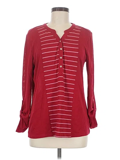 Pre-owned Laura Scott Long Sleeve T-shirt In Red
