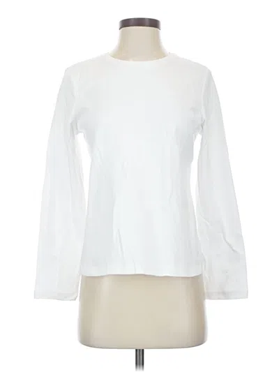 Pre-owned Laura Scott Long Sleeve T-shirt In White