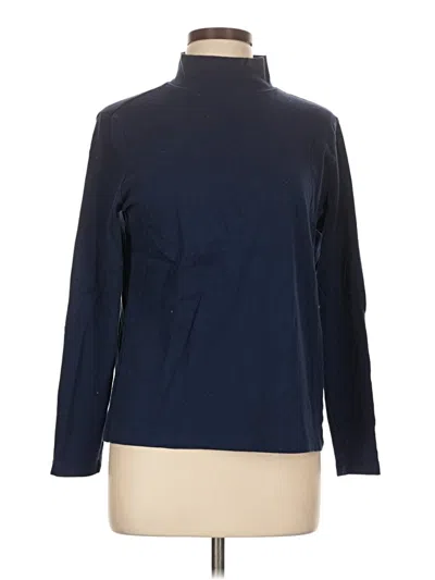 Pre-owned Laura Scott Long Sleeve Turtleneck In Blue