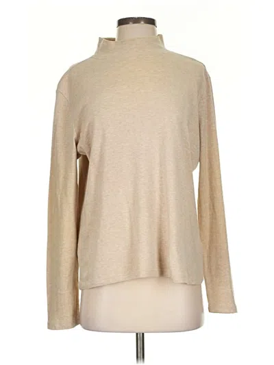 Pre-owned Laura Scott Long Sleeve Turtleneck In Brown