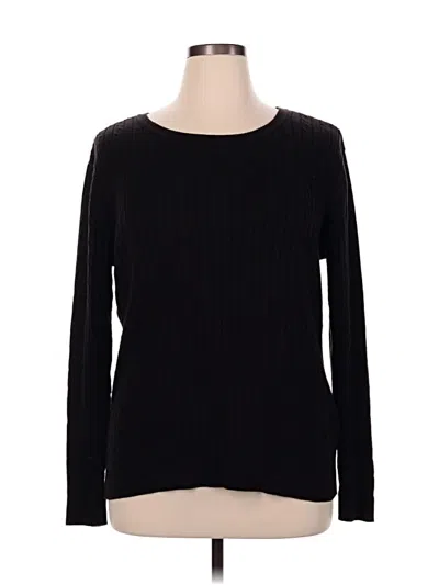 Pre-owned Laura Scott Pullover Sweater In Black